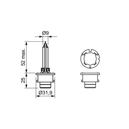 BOSCH Ampül  Xenon D4S 35W P32D5 1987302906