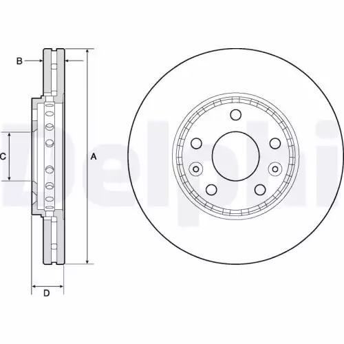 DELPHI Ön Fren Diski Karbon Kaplamalı BG4815C