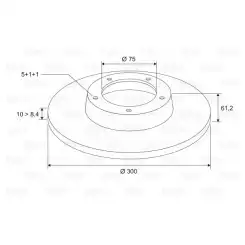 VALEO Arka Fren Diski 186125