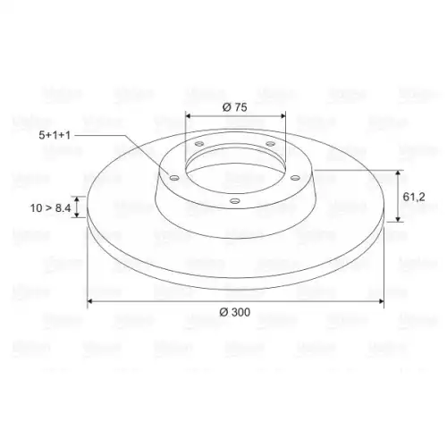 VALEO Arka Fren Diski 186125