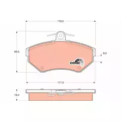 TRW Ön Fren Balatası Fişsiz Kulaksız GDB1266