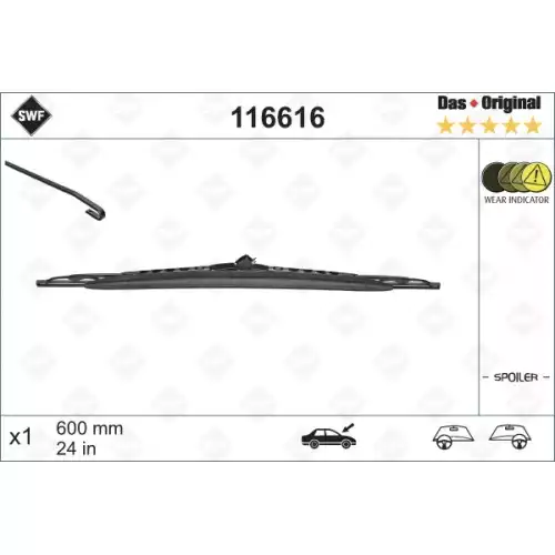 SWF Silecek Süpürgesi Spoılerlı 600mm SWF 116616