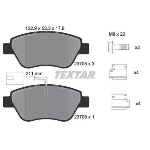 TEXTAR Ön Fren Balatası 2370502