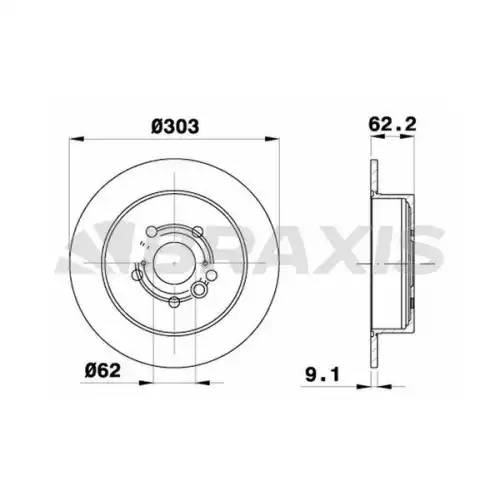 BRAXIS Arka Fren Diski AE0263