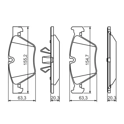 BOSCH Ön Fren Balatası Tk 0986494117