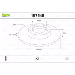 VALEO Arka Fren Diski Takım 197545