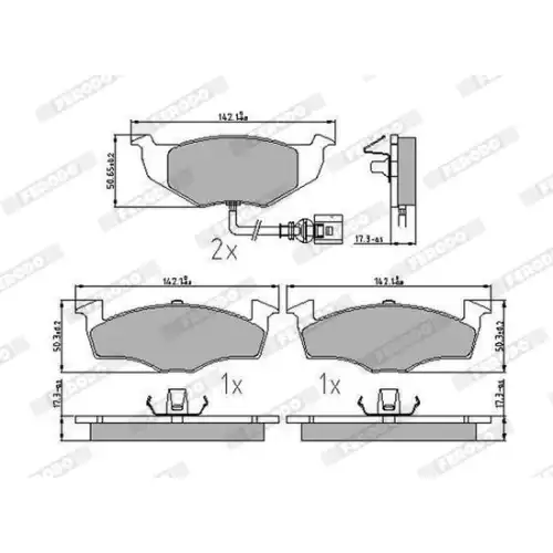FERODO Ön Fren Balatası Tk Kablolu FDB1634