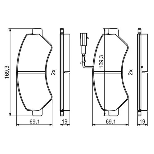 BOSCH Ön Fren Balatası Tk 0986494799