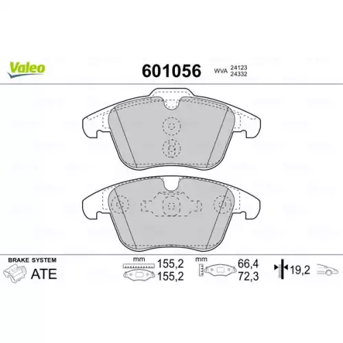 VALEO Ön Fren Balatası Tk 601056