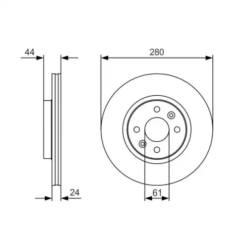 BOSCH Ön Fren Diski Havalı 280Mm 0986479R67