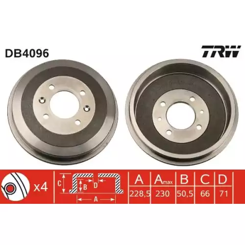 TRW Arka Fren Kampanası Adet DB4096