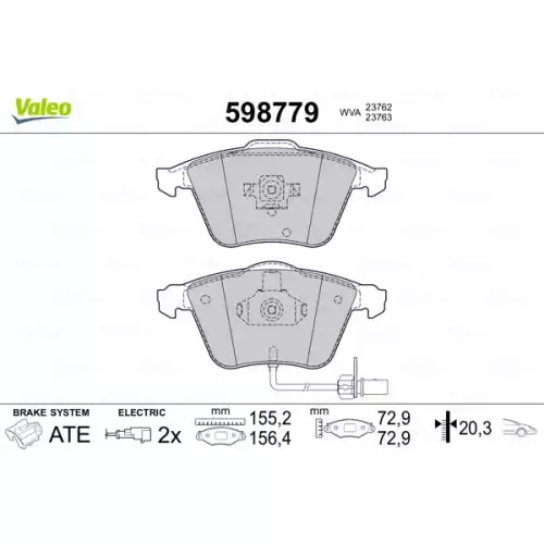 VALEO Ön Fren Balatası Tk 598779