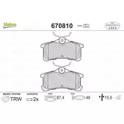 VALEO Ön Fren Balatası Tk 670810