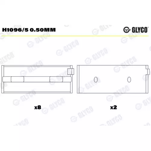 GLYCO Ana Yatak 0.50 H1096/5 0.50MM