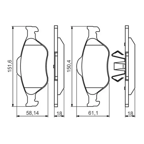 BOSCH Ön Fren Balatası Tk 0986495220