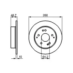 BOSCH Arka Fren Diski Düz (2605) 0986479225