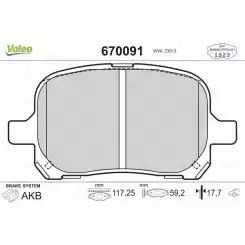 VALEO Ön Fren Balatası Tk 670091