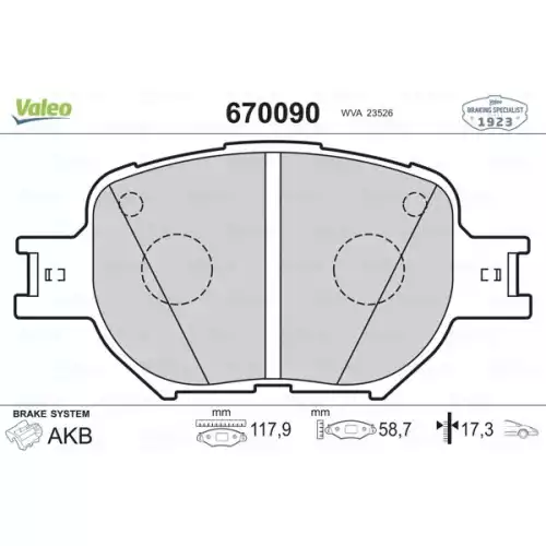 VALEO Ön Fren Balatası Tk 670090