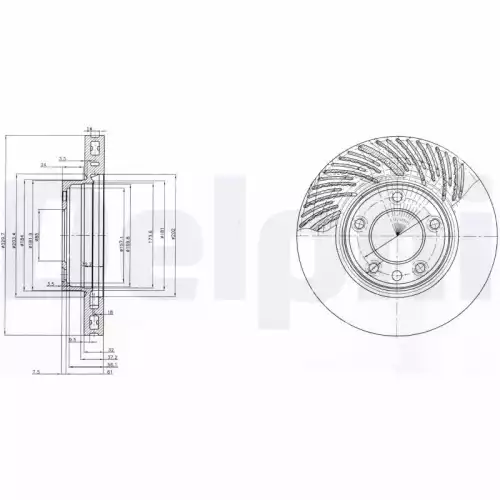 DELPHI Ön Fren Diski Sol 330X32 Mm BG9773