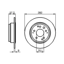 BOSCH Arka Fren Diski Düz 0986479017