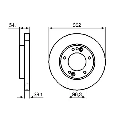 BOSCH Fren Diski Havalı Ön 302 5Mm 0986479230