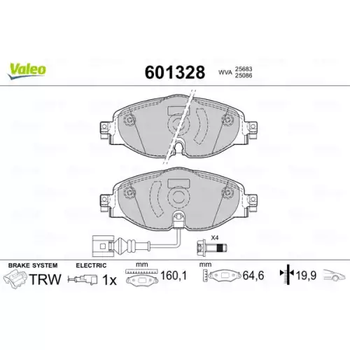 VALEO Ön Fren Balatası Tk 601328