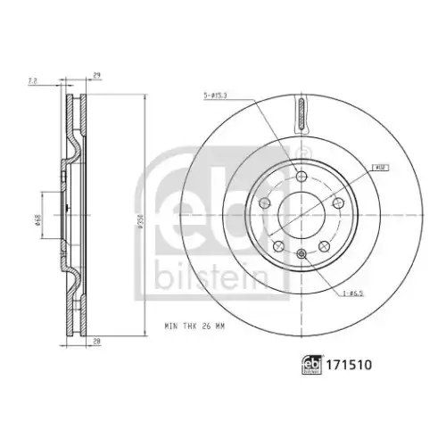 FEBI BILSTEIN Fren Diski Arka Adet FEBİ 171510