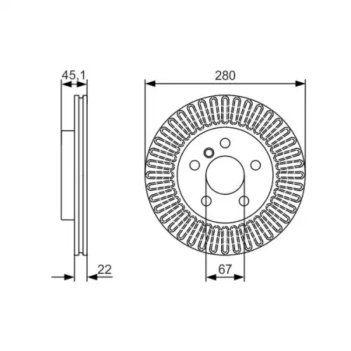 BOSCH Fren Diski Ön Adet 0986479C97