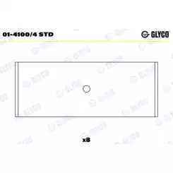 GLYCO Motor Kol Yatak 01-4100/4 STD