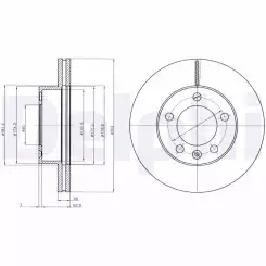 DELPHI Ön Fren Diski Havalı BG4328