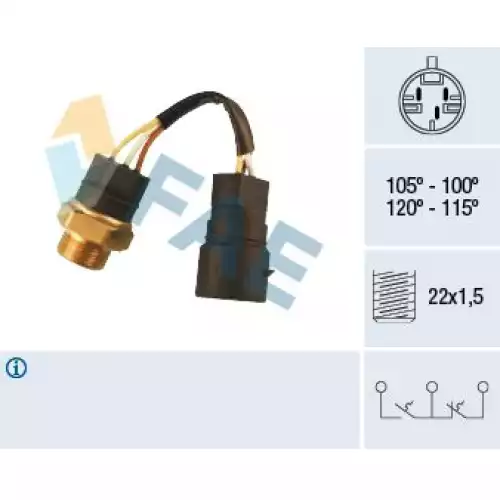 FAE Su Sıcaklık Fan Müşürü-Sensörü FAE 38220