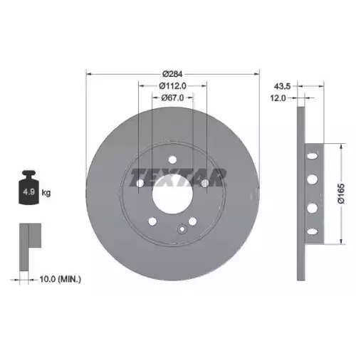 TEXTAR Ön Fren Diski 92059303