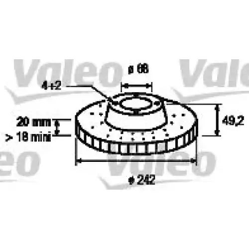 VALEO Ön Fren Diski Havalı 186301