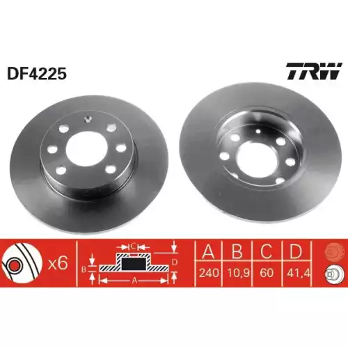 TRW Ön Fren Diski Takım DF4225