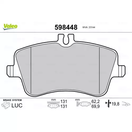 VALEO Ön Fren Balatası Tk 598448