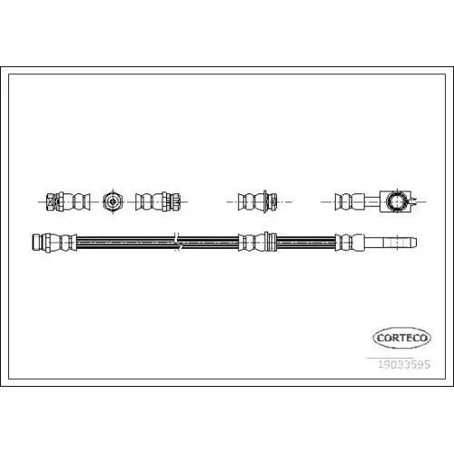 CORTECO Fren Hortumu Ön 590mm 19033595
