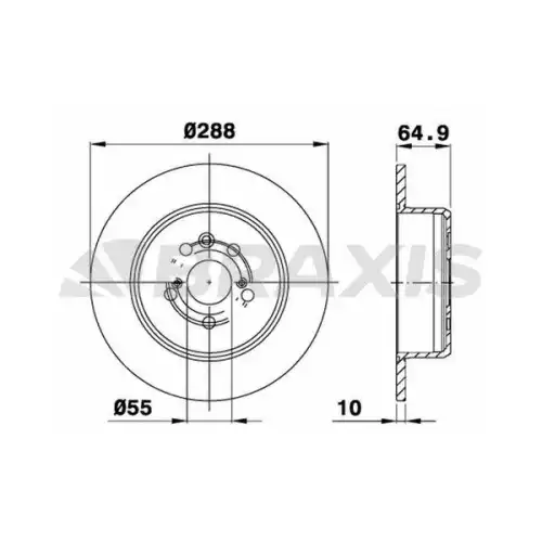 BRAXIS Arka Fren Diski Düz AE0414