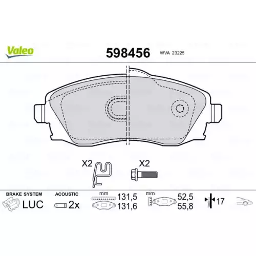 VALEO Ön Fren Balatası Tk 598456