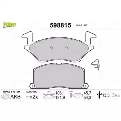 VALEO Ön Fren Balatası Tk 598815