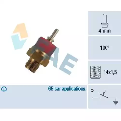 FAE Fan Müşürü Tekli Kırmızı FAE 35770