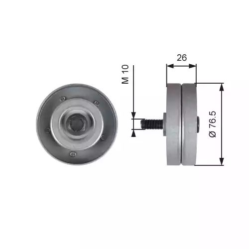 GATES Alternatör V Kayış Gergi Rulmanı T36182