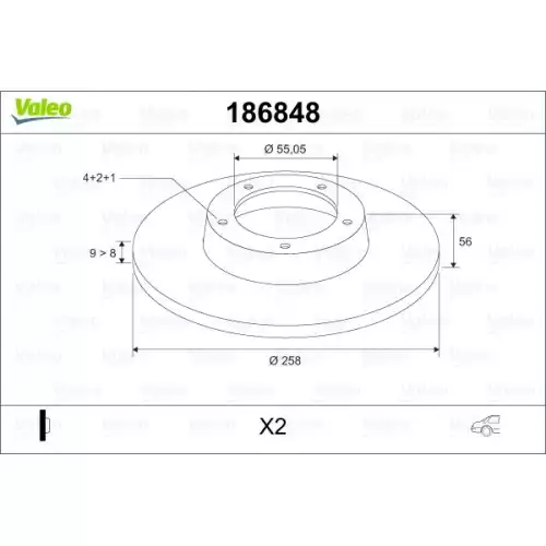 VALEO Arka Fren Diski 186848