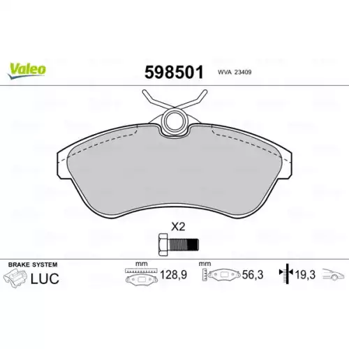 VALEO Ön Fren Balatası Tk 598501