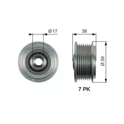 GATES Alternatör Kasnağı OAP7169