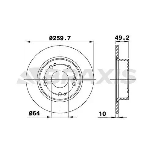 BRAXIS Arka Fren Diski Düz AE0474