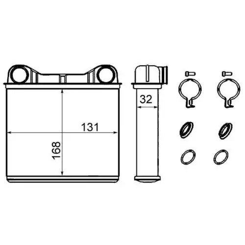 MAHLE Kalorifer Radyatörü Arka Kaloriferli AH238000S