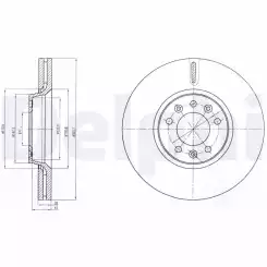 DELPHI Ön Fren Diski Havalı 304Mm BG4083