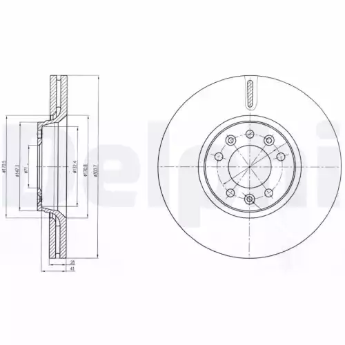 DELPHI Ön Fren Diski Havalı 304Mm BG4083