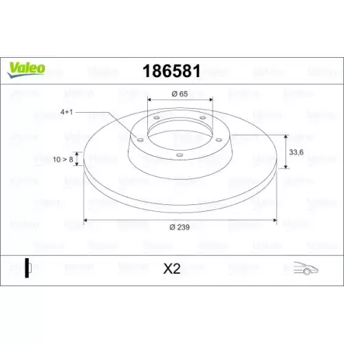 VALEO Ön Fren Diski Takım 186581