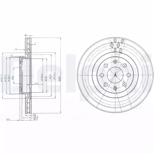 DELPHI Ön Fren Diski Havalı Takım BG3944